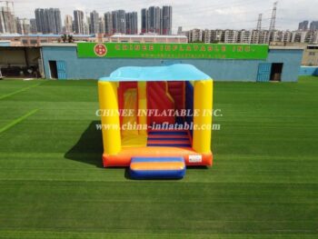 T2-3507 Colorful inflatable bouncy house with slides bouncy castles With roof