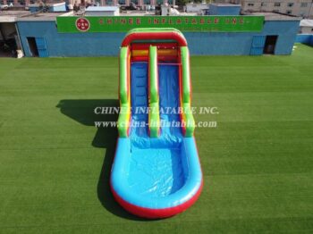 T8-569 commercial slide with water pool for kids inflatable slide