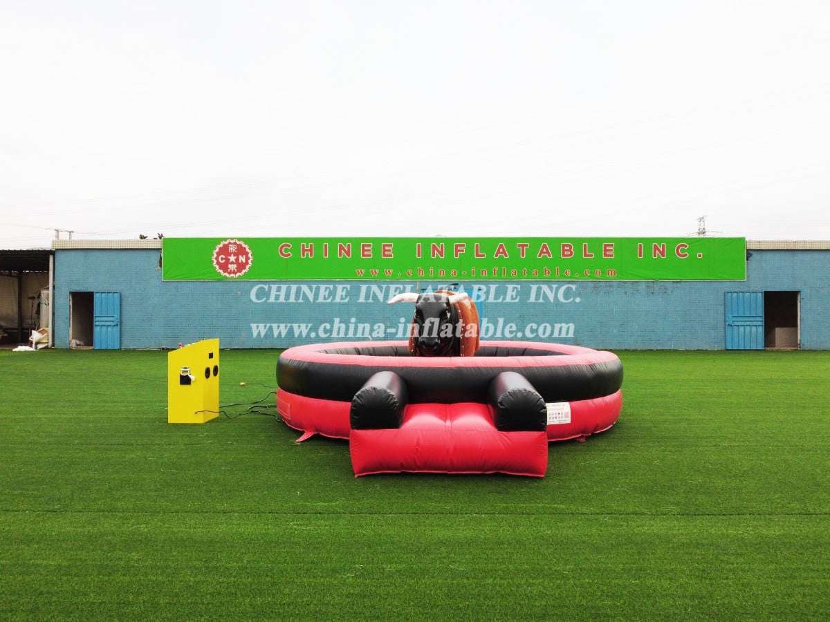 T11-553B Funny mechanical bull riding inflatable sport game kids party rental