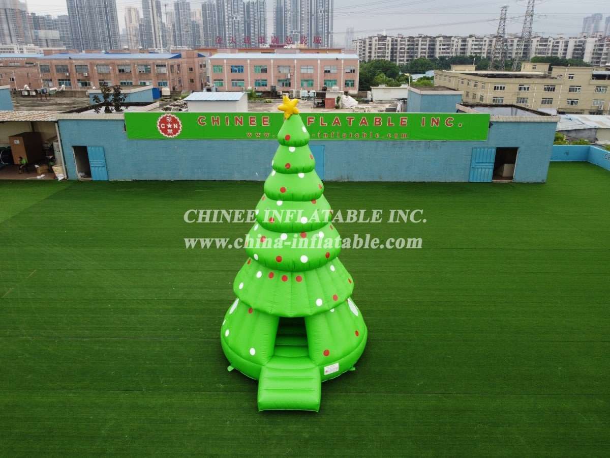 T2-3410 Inflatable christmas tree holiday themed bounce house kids party game