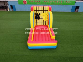 T11-1313 Commercial Outdoor Inflatable Game Inflatable Climbing Wall Sticky Wall With 2 Stick Suits