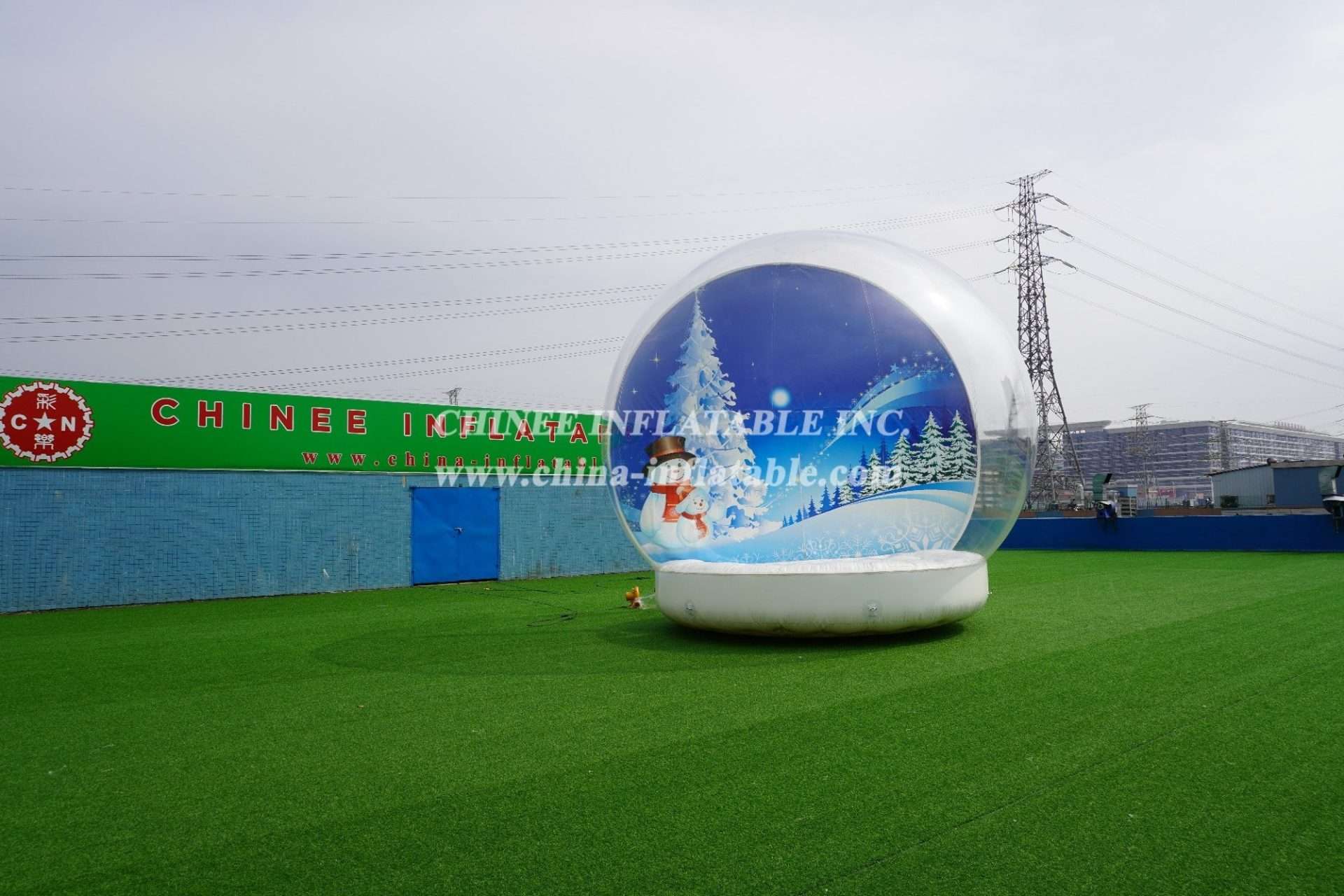 T2-3408 bubble snowball christmas bouncer