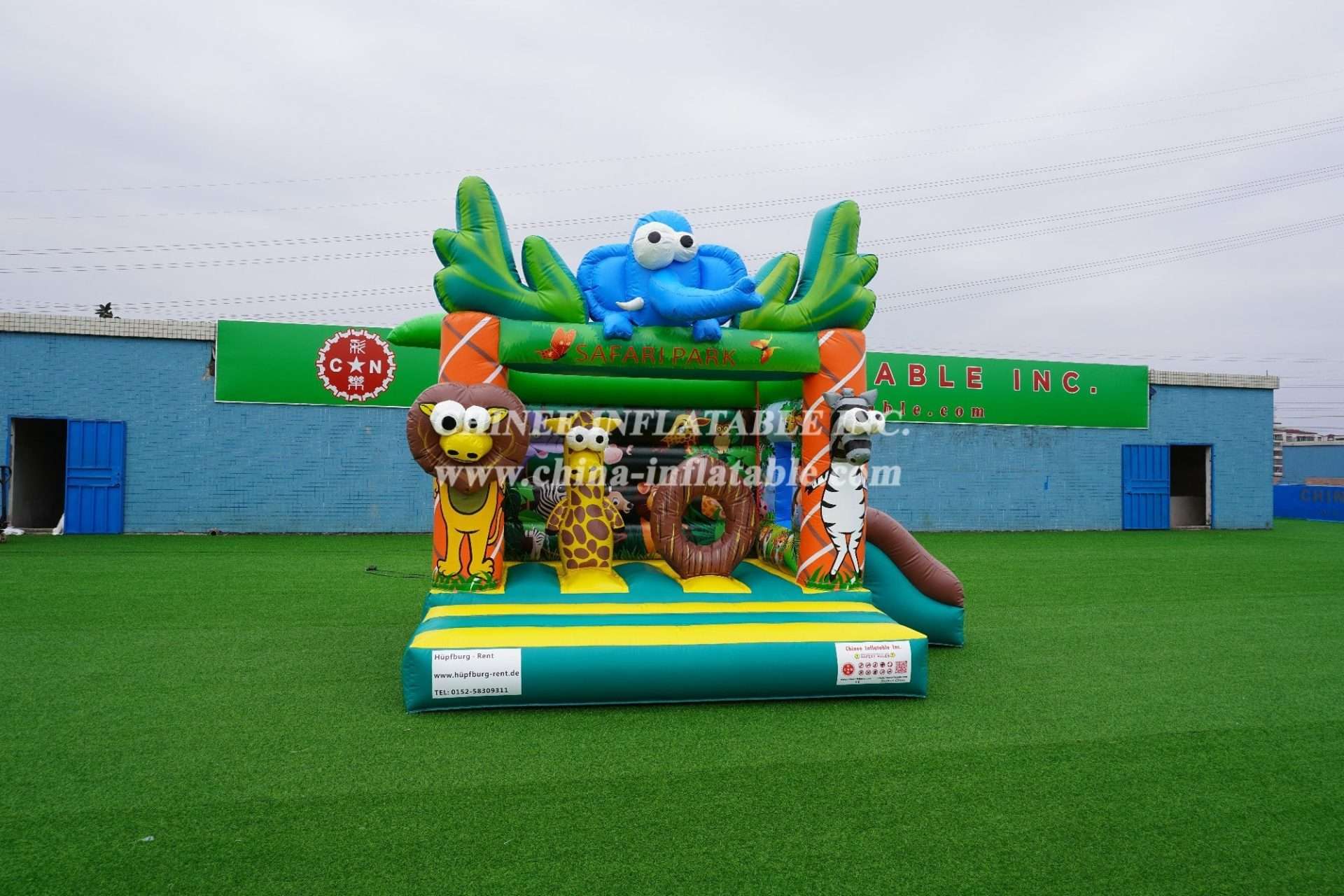 T2-005 Safari park animal bouncer jungle combo