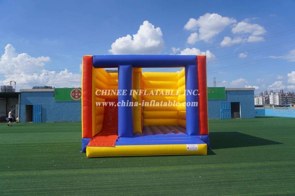 T2-3506 Colorful inflatable bouncy house with slides