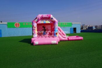 T2-1509B Disney Princess Pink Bouncy Castle With Slide