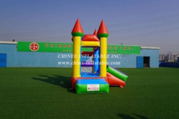 T2-3502 Small bouncy castle jumper with slide inflatable bouncer