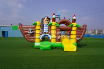 T2-3504  New Design Commercial Inflatable Bouncer Combo pirate theme