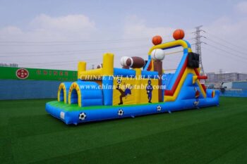 T7-404 inflatable soccer ostacle challenge run