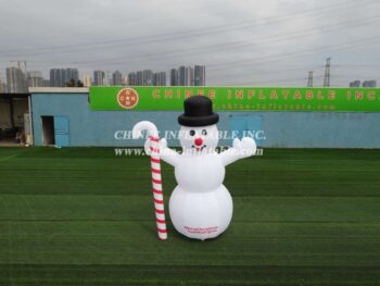 C1-154 Christmas inflatable snowman with the candy cane