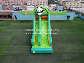 T8-3812 Giant panda slide colorful inflatable slide for party events