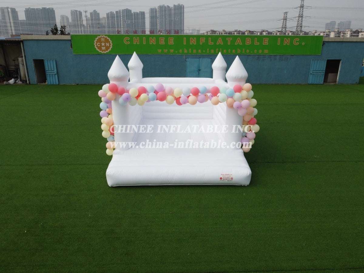 T2-3508 Pure White inflatable bouncy castle