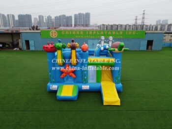 T2-3432 Sea world inflatable combo bouncy castle