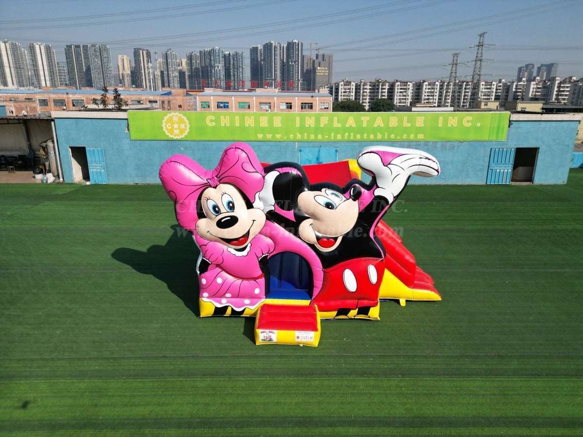 T2-1088B Disney Mickey & Minnie Bouncy Castle With Slide