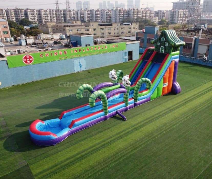 T8-4026B Panda Paradise Inflatable Water Slide with Built-in Pool