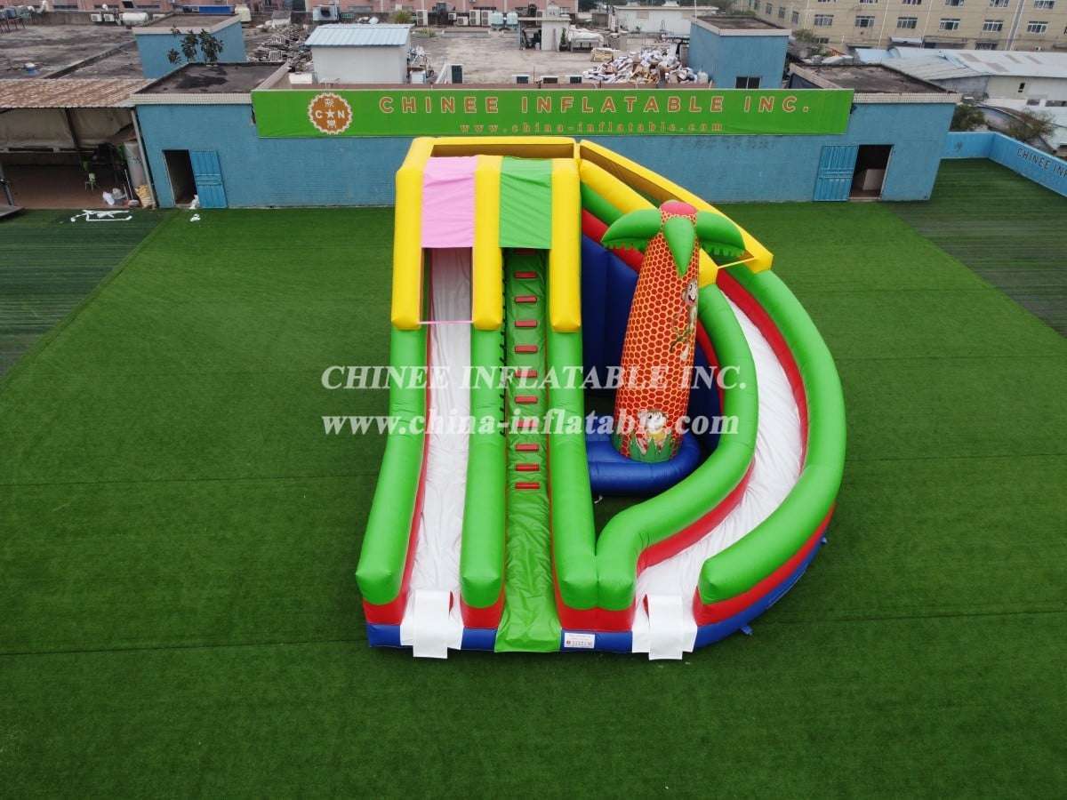 T8-348 Jungle Theme Inflatable Dry Slides