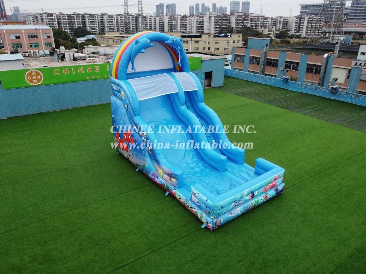 T8-1403 Clownfish theme inflatable slide