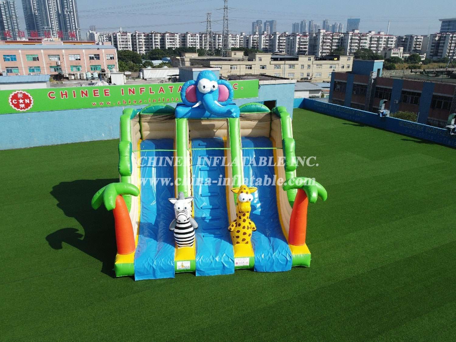 T8-2103 Jungle theme inflatable elephant slide animal inflatable slides