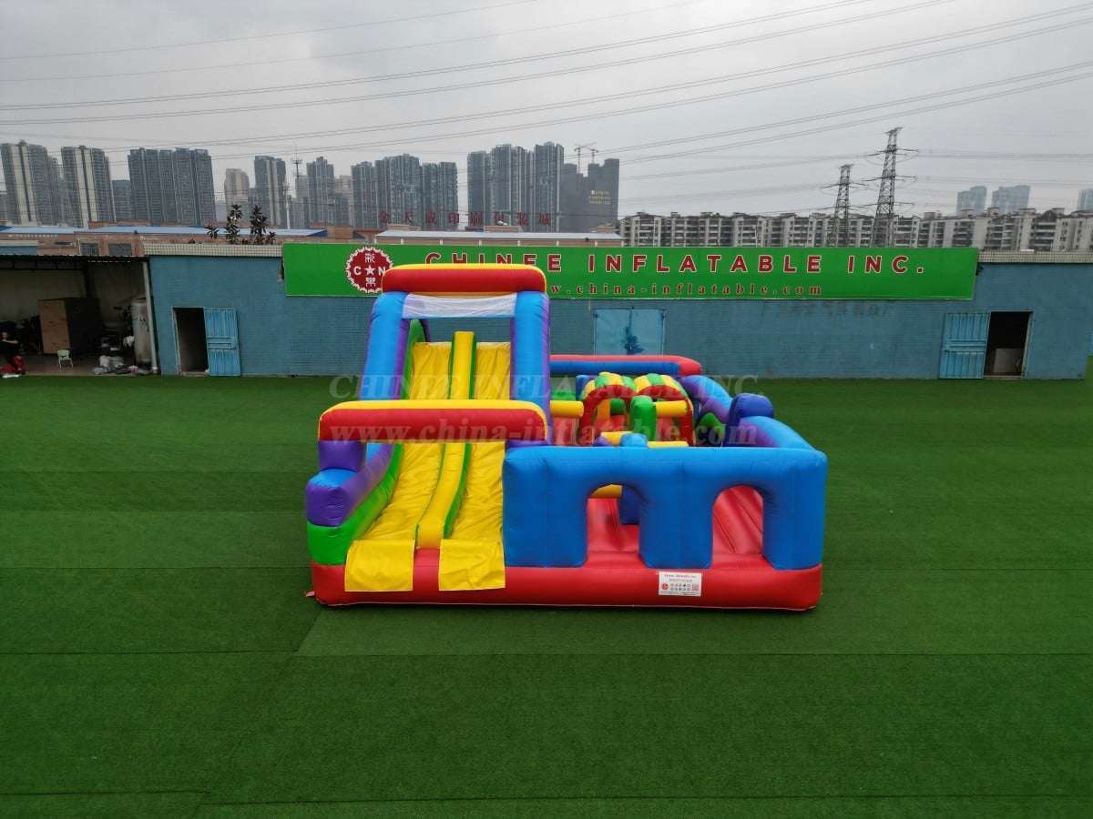 T2-6008 Inflatable Slide with Obstacles