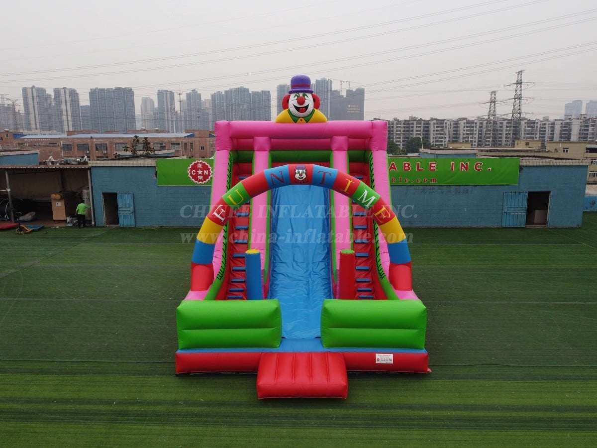 T8-1210 Funny Clown Inflatable Slides