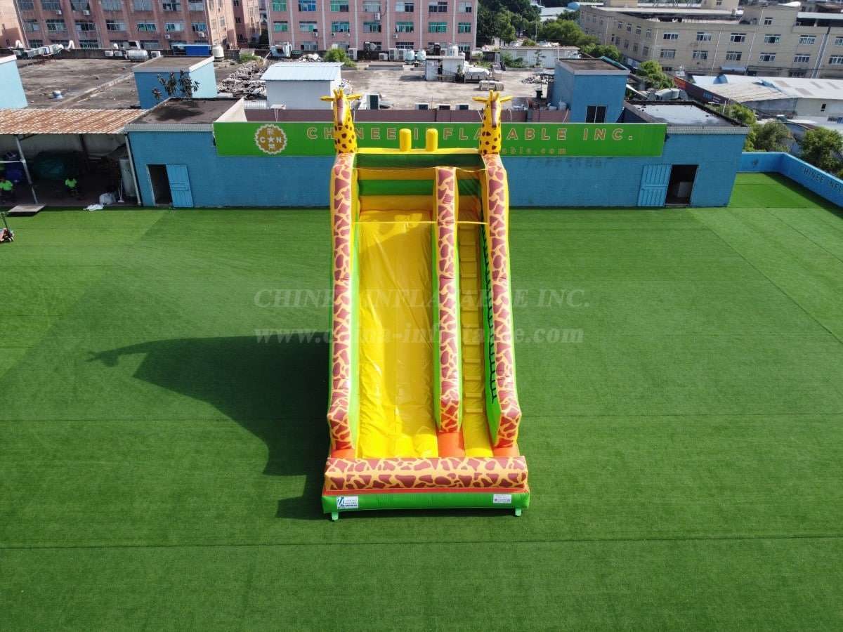 T8-562 Giraffe theme inflatable slide