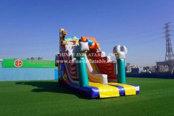 T8-1518 Inflatable little builders slide