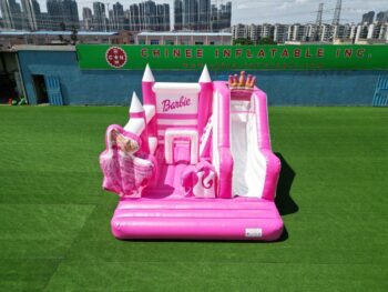 T2-8105 Barbie bouncy castle with slide