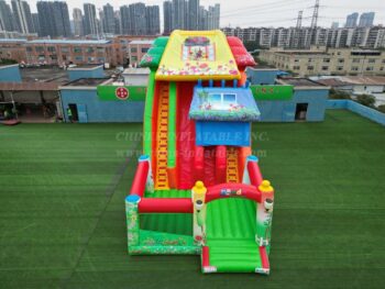 IS3-003B Garden theme inflatable slide