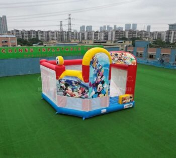 T2-553B Disney Mickey Mouse themed bouncy castle with slide