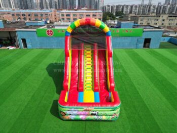 T8-6000B Rainbow Jungle Theme Inflatable Slide