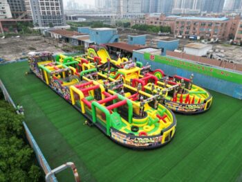 T7-1814B Graffiti Themed Inflatable Obstacle Course