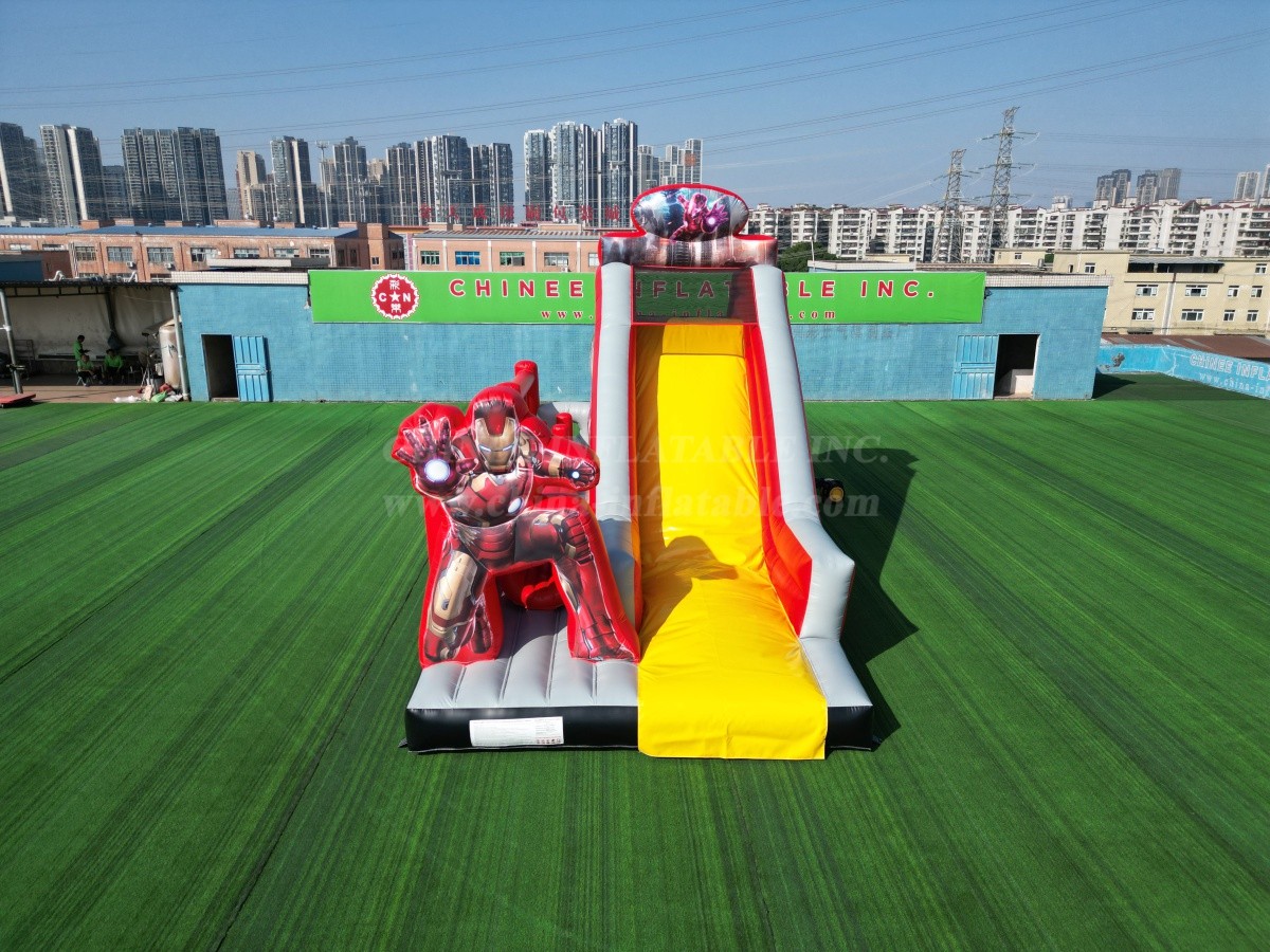 T8-1024A Iron Man theme inflatable slide